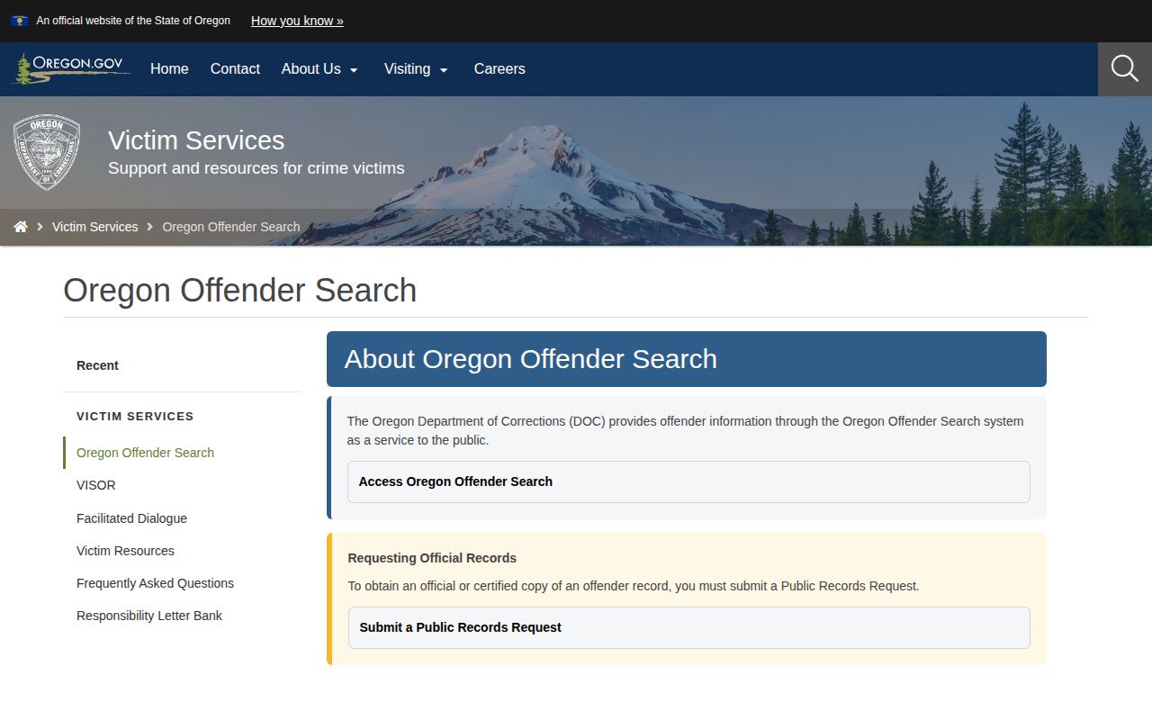 Washington County release date lookup through ODOC offender search guidance