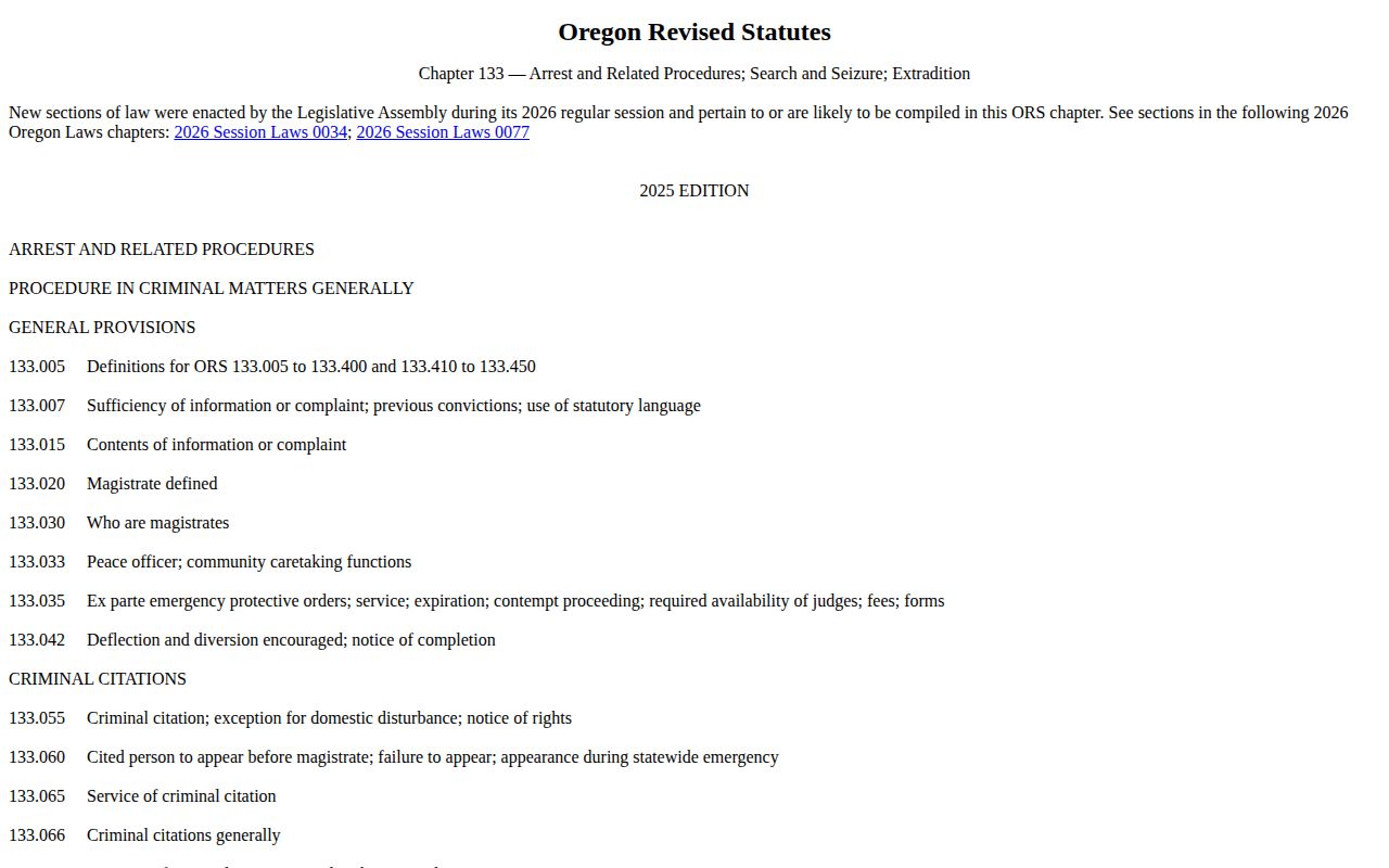 Oregon law governing Washington County released inmate mugshots